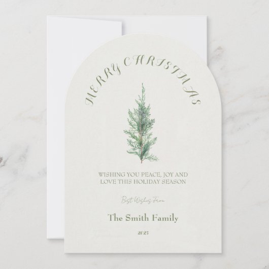 Minimalistische Kerstkaart van Sinterklaas (Voorkant)