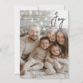 Minimalistische kerstkaart voor gezinnen | vreugde kaart (Voorkant)