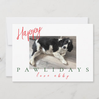 Minimalistische kerstkaart voor huisdieren