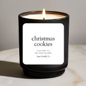 Minimalistische kerstkoekjes kaars label | Modern