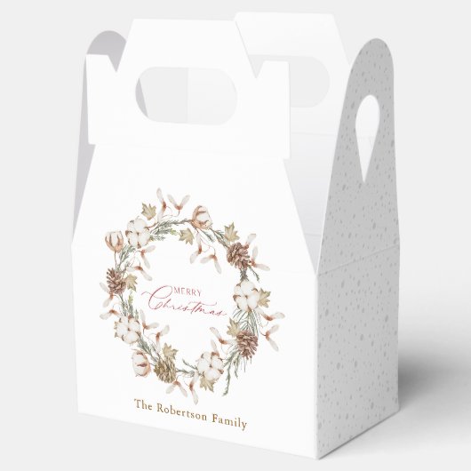 Minimalistische kerstkrans bedankdoosjes (Geopend)
