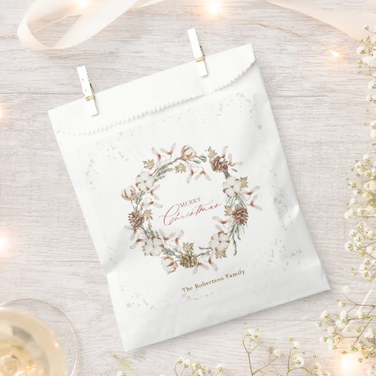 Minimalistische kerstkrans bedankzakje (Geknipt)