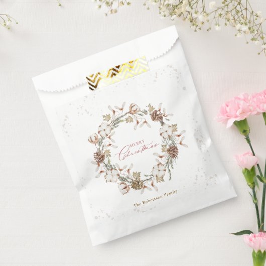 Minimalistische kerstkrans bedankzakje (Gezegeld)