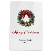 Minimalistische kerstkrans cadeautas gepersonalise (Achterkant)