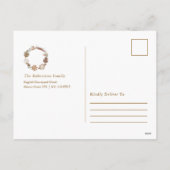 Minimalistische kerstkrans feestdagenkaart (Achterkant)