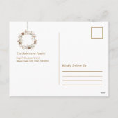 Minimalistische Kerstkrans Foto briefkaart (Achterkant)