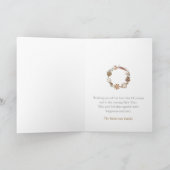Minimalistische kerstkrans kaart (Binnen)