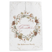 Minimalistische kerstkrans medium cadeauzakje (Voorkant)