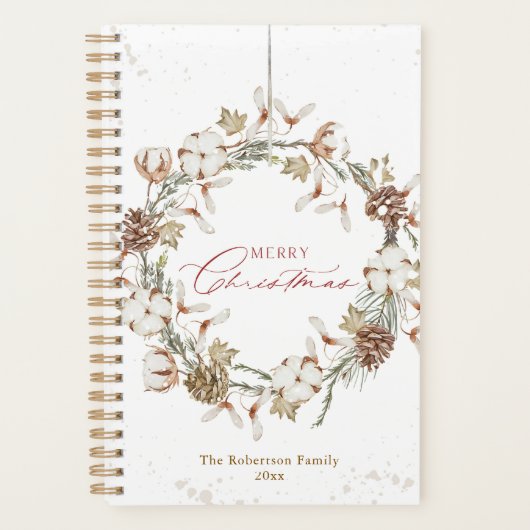 Minimalistische kerstkrans planner (Voorkant)