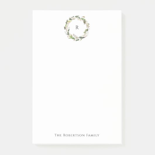 Minimalistische kerstkrans post-it® notes (Voorkant)