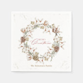 Minimalistische kerstkrans servet (Voorkant)