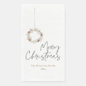 Minimalistische kerstkrans servet (Voorkant)