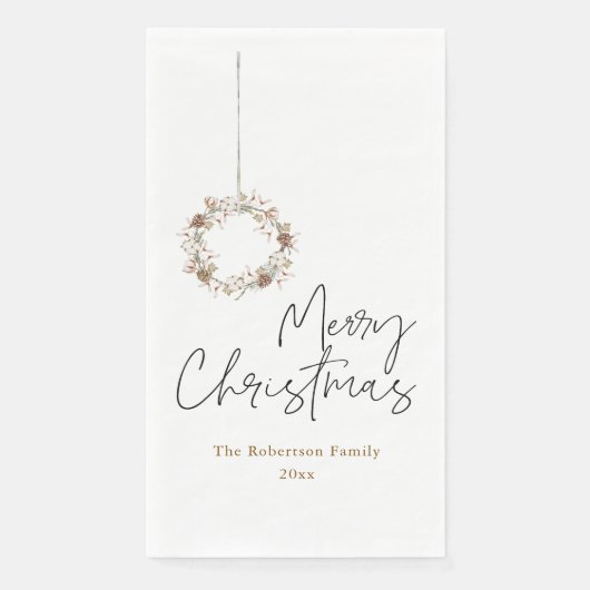 Minimalistische kerstkrans servet (Voorkant)