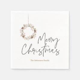 Minimalistische kerstkrans servet