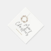 Minimalistische kerstkrans servet (Hoek)