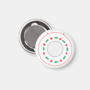 Minimalistische Kerstkrans Vakantiebord Magneet