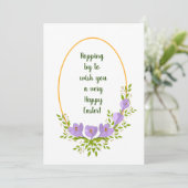 Minimalistische kerstkransen Crocus bloemen Pasen Kaart (Staand voorkant)