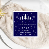 Minimalistische Kerstman Baby shower servetten