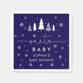 Minimalistische Kerstman Baby shower servetten (Voorkant)