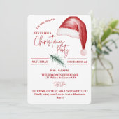 Minimalistische Kerstman Hoed Boho Custom Christma Kaart (Staand voorkant)