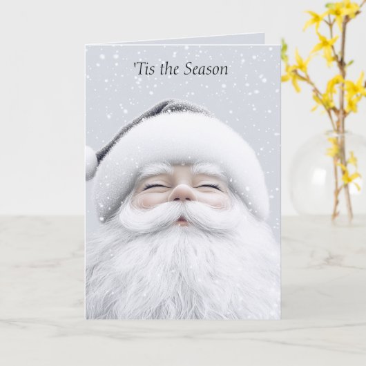 Minimalistische kerstman Kaart (Gele Bloem)