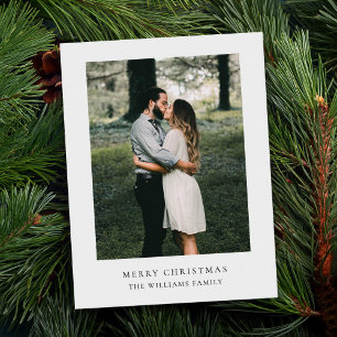 Minimalistische Kerstmis Eenvoudige Moderne Famili Feestdagenkaart