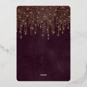 Minimalistische Kerstmis familie Elegant Folie Feestdagenkaart (Achterkant)