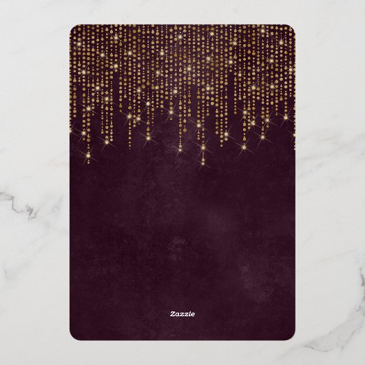 Minimalistische Kerstmis familie Elegant Folie Feestdagenkaart (Achterkant)