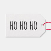 Minimalistische Kerstmis HO HO HO. Schattig modern Cadeaulabel (Voorkant (Horizontaal))