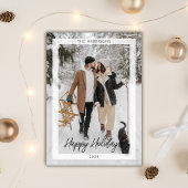 Minimalistische Kerstmis Moderne Eenvoudige Foto V Kaart