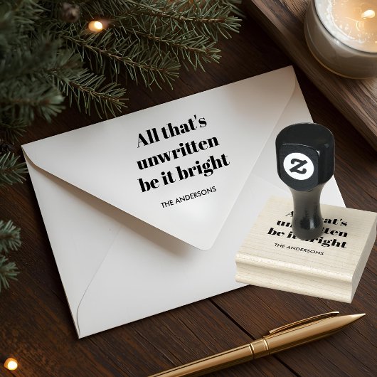Minimalistische Kerstmis op Maat Rubberstempel
