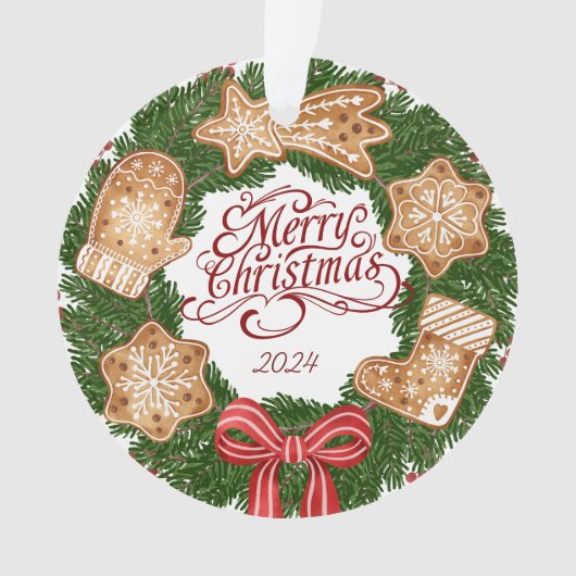 Minimalistische Kerstmis Ornament (voorkant)