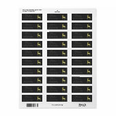 Minimalistische Kerstmis Rendier Retouradres Etiket (Full Sheet)