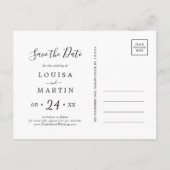 Minimalistische Kerstmis Save the Date-foto Feestdagenkaart (Achterkant)