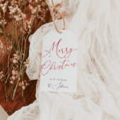 Minimalistische Kerstmis Script Cadeaubijsluiter Cadeaulabel