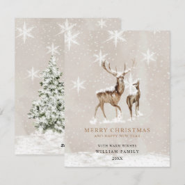 Minimalistische Kerstmis Vakantiekaart Feestdagenkaart