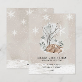 Minimalistische Kerstmis Vakantiekaart Feestdagenkaart