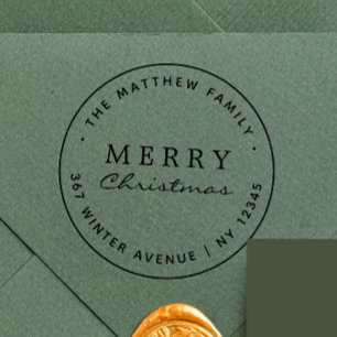 Minimalistische Kerstmis Zelfinktende Stempel