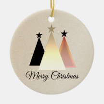 Minimalistische Kerstmis Zwart en Roze Goud