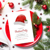 Minimalistische kerstmuts Holly Berries kerstfeest Kaart