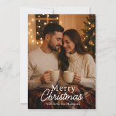 Minimalistische kerstneutrale warme vakantie Kaart (Voorkant)