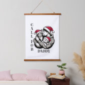 Minimalistische kerstoproep voor papa hangend wandkleed (Slaapkamer)