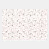 Minimalistische kerstpatronen, rood, roze en groen inpakpapier vel (Voorkant 2)