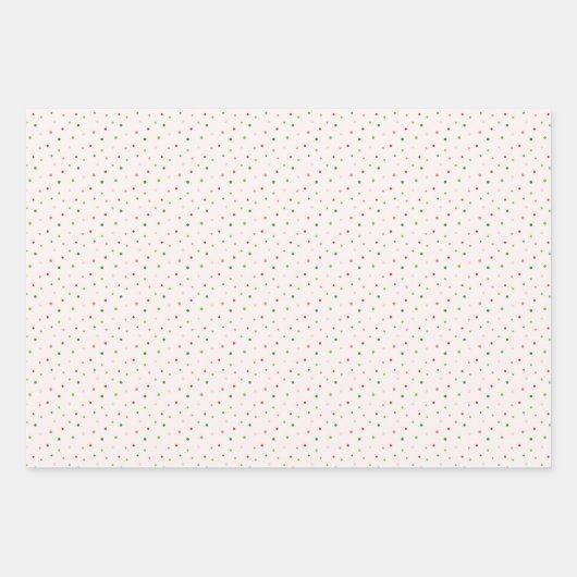 Minimalistische kerstpatronen, rood, roze en groen inpakpapier vel (Voorkant 2)