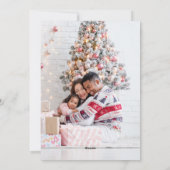 Minimalistische kerststal Alles is kalme foto Feestdagenkaart (Achterkant)