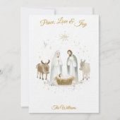 Minimalistische kerststal Vreedzame Kaart (Voorkant)