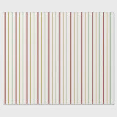 Minimalistische kerststrepen cadeaupapier (Vlak)