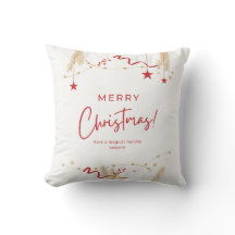 Minimalistische Kersttypografie Worpkussen