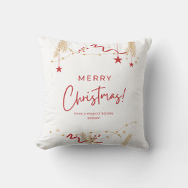 Minimalistische Kersttypografie Worpkussen Kussen