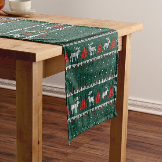 Minimalistische kerstvakantie korte tafelloper (Voorbeeld)